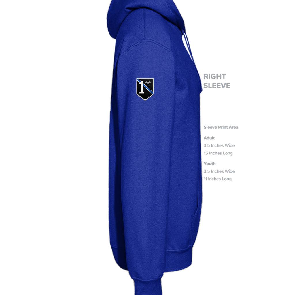 SWAT Eagle Hoodie - Royal (Right Sleeve) | Ironsight Syndicate