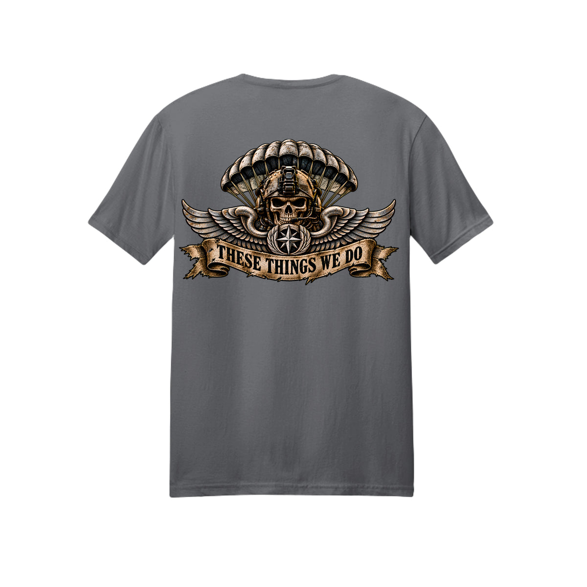 Air Force Pararescue T-Shirt - Charcoal (Back) | Ironsight Syndicate