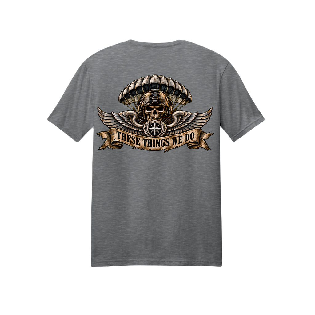 Air Force Pararescue T-Shirt - Graphite Heather (Back) | Ironsight Syndicate