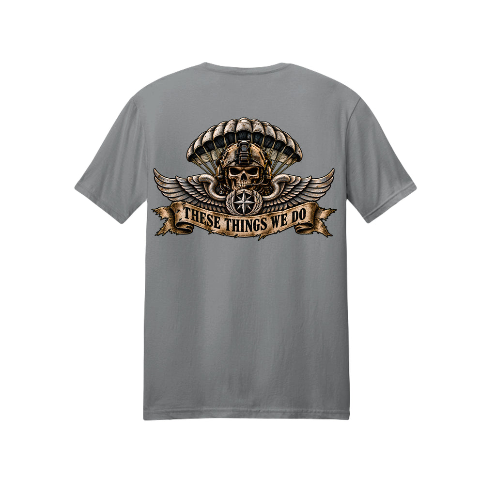 Air Force Pararescue T-Shirt - Gravel (Back) | Ironsight Syndicate