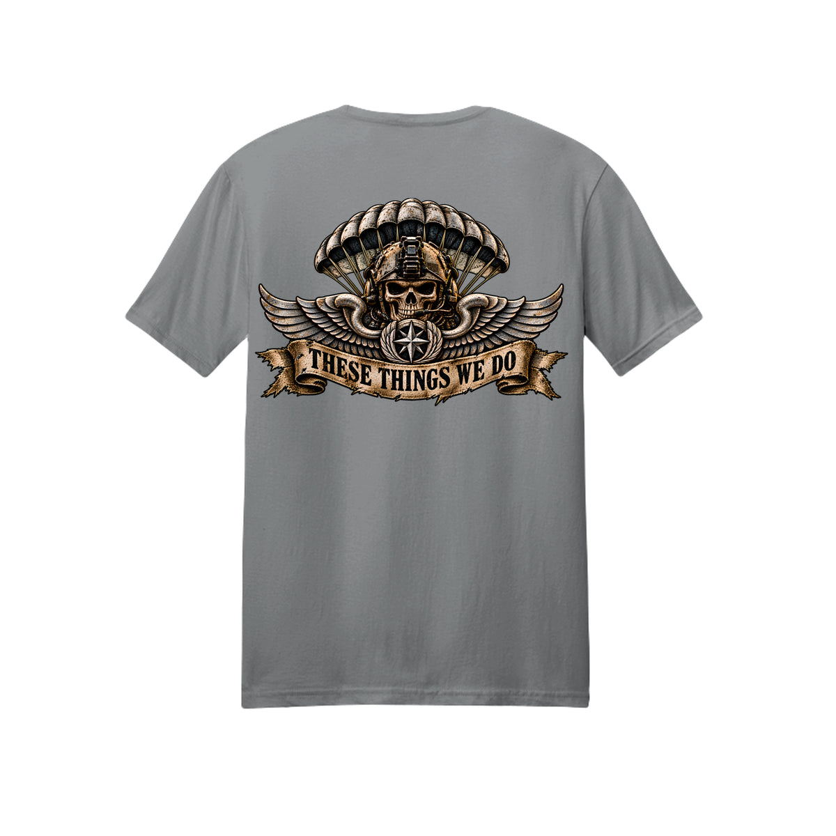 Air Force Pararescue T-Shirt - Gravel (Back) | Ironsight Syndicate