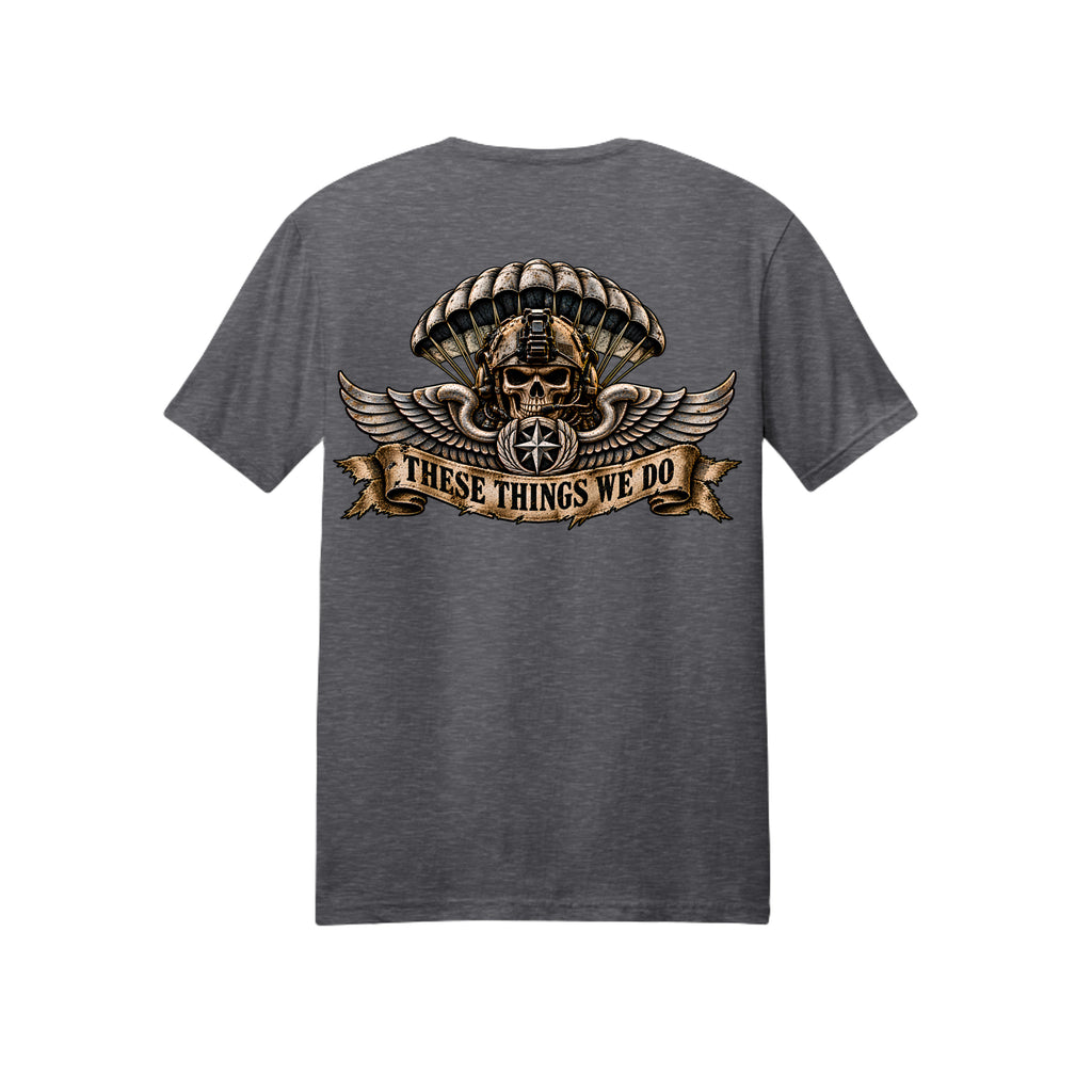 Air Force Pararescue T-Shirt - Heather Dark Grey (Back) | Ironsight Syndicate