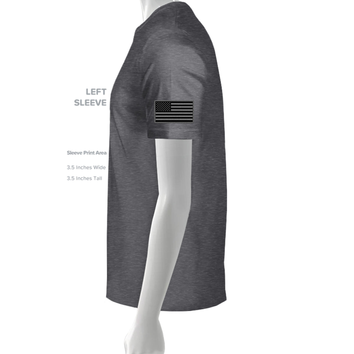 Air Force Pararescue T-Shirt - Heather Dark Grey (Left Sleeve) | Ironsight Syndicate