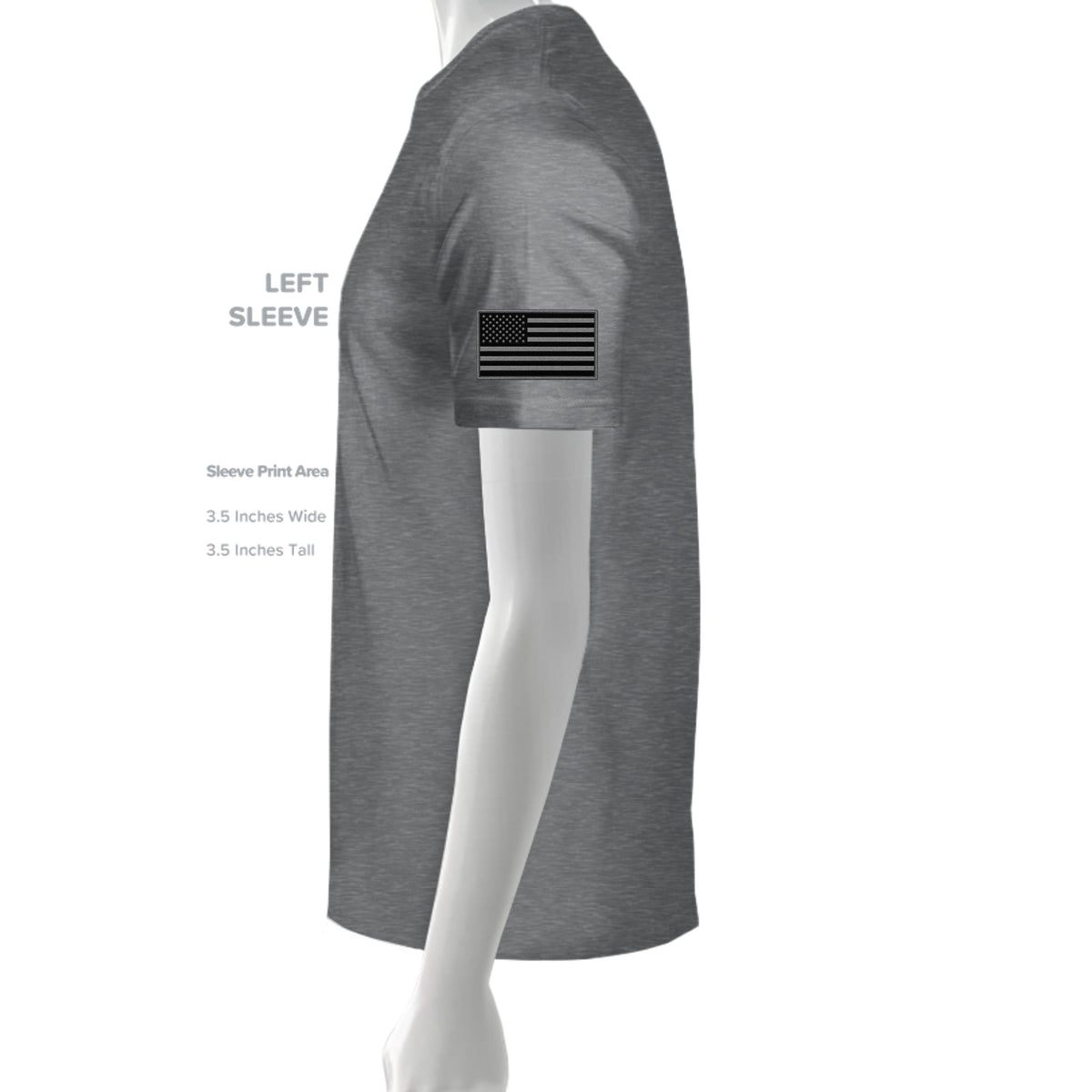 Air Force JTAC T-Shirt - Graphite Heather (Left Sleeve) | Ironsight Syndicate