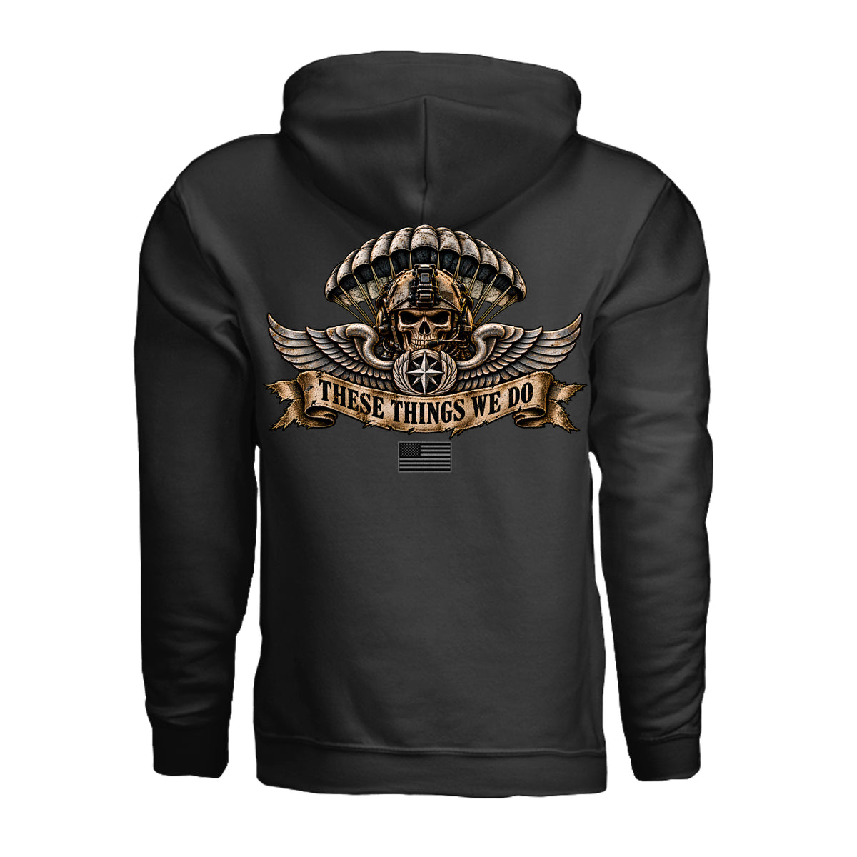 Air Force Pararescue Hoodie - Black (Back) | Ironsight Syndicate