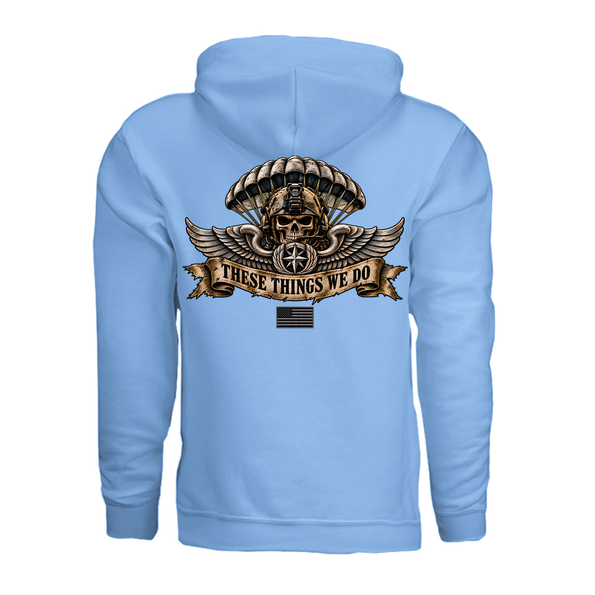 Air Force Pararescue Hoodie - Carolina Blue (Back) | Ironsight Syndicate