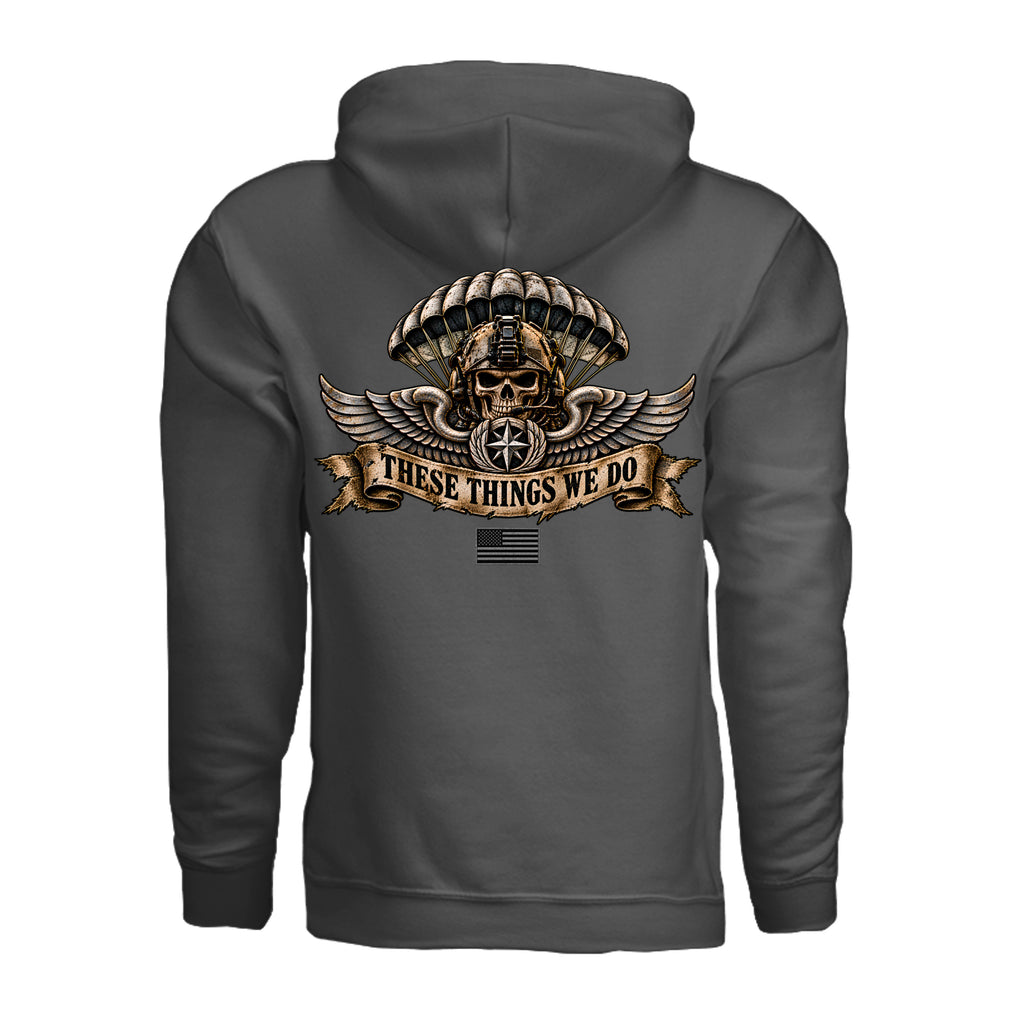 Air Force Pararescue Hoodie - Charcoal (Back) | Ironsight Syndicate