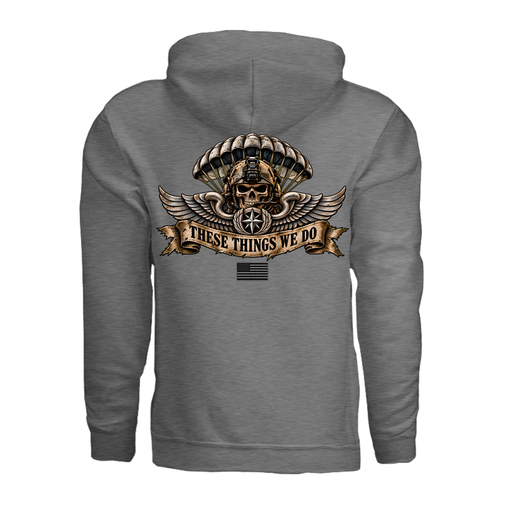 Air Force Pararescue Hoodie - Graphite Heather (Back) | Ironsight Syndicate