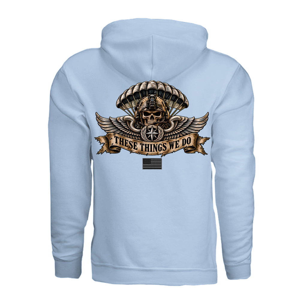 Air Force Pararescue Hoodie - Light Blue (Back) | Ironsight Syndicate