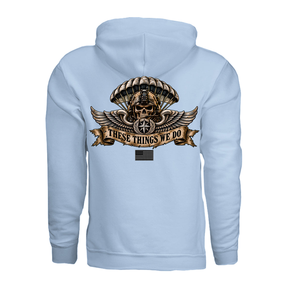 Air Force Pararescue Hoodie - Light Blue (Back) | Ironsight Syndicate