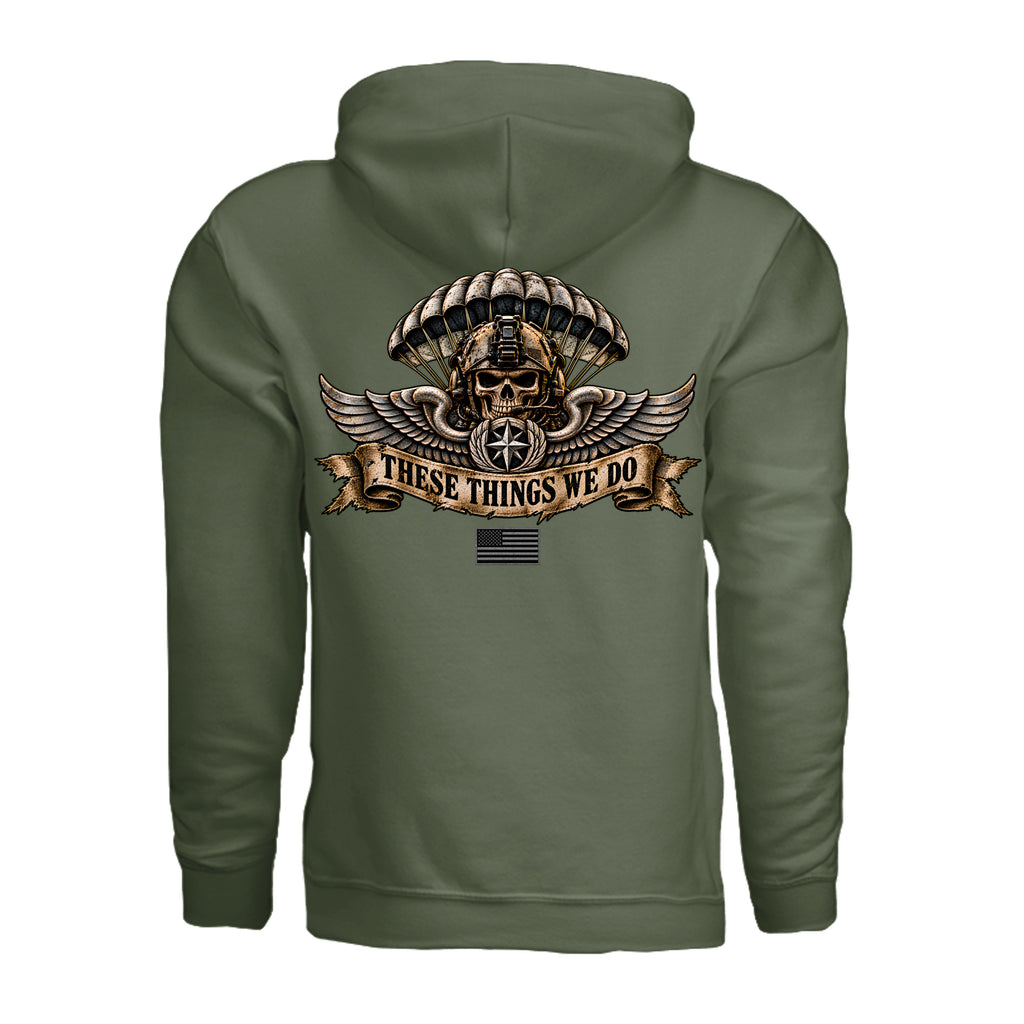 Air Force Pararescue Hoodie - Military Green (Back) | Ironsight Syndicate