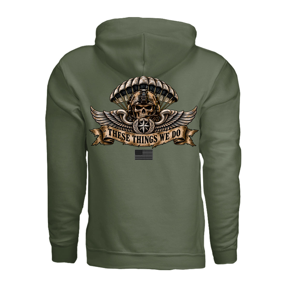 Air Force Pararescue Hoodie - Military Green (Back) | Ironsight Syndicate