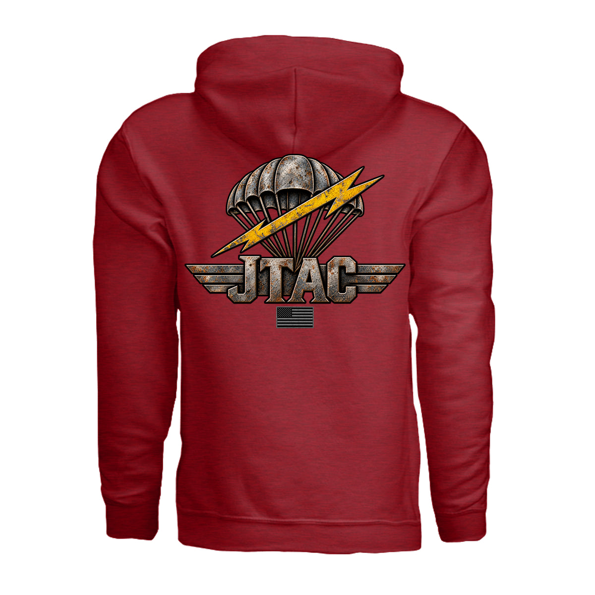 Air Force JTAC Hoodie - Antique Cherry Red (Back) | Ironsight Syndicate