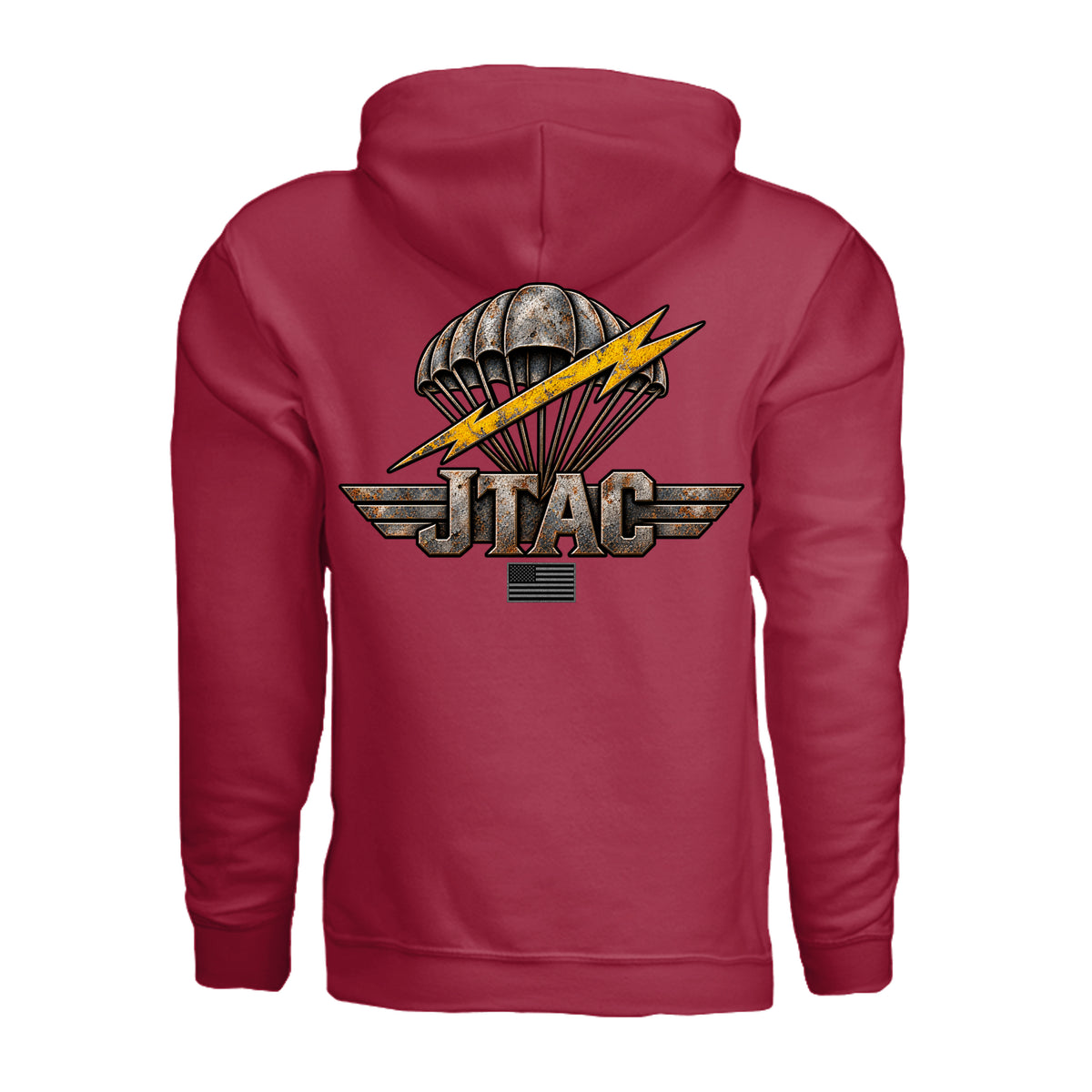 Air Force JTAC Hoodie - Cherry Red (Back) | Ironsight Syndicate