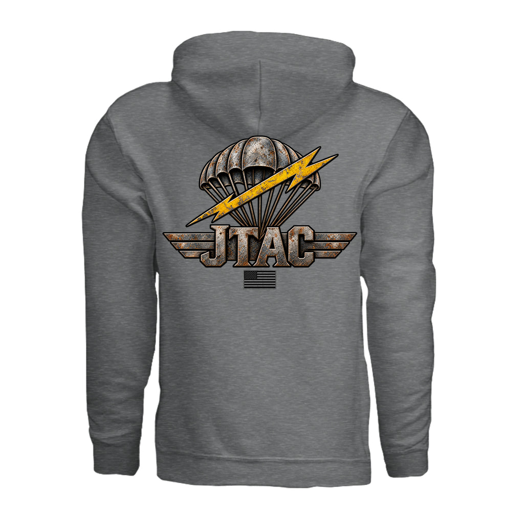 Air Force JTAC Hoodie - Fan Charcoal Heather (Back) | Ironsight Syndicate