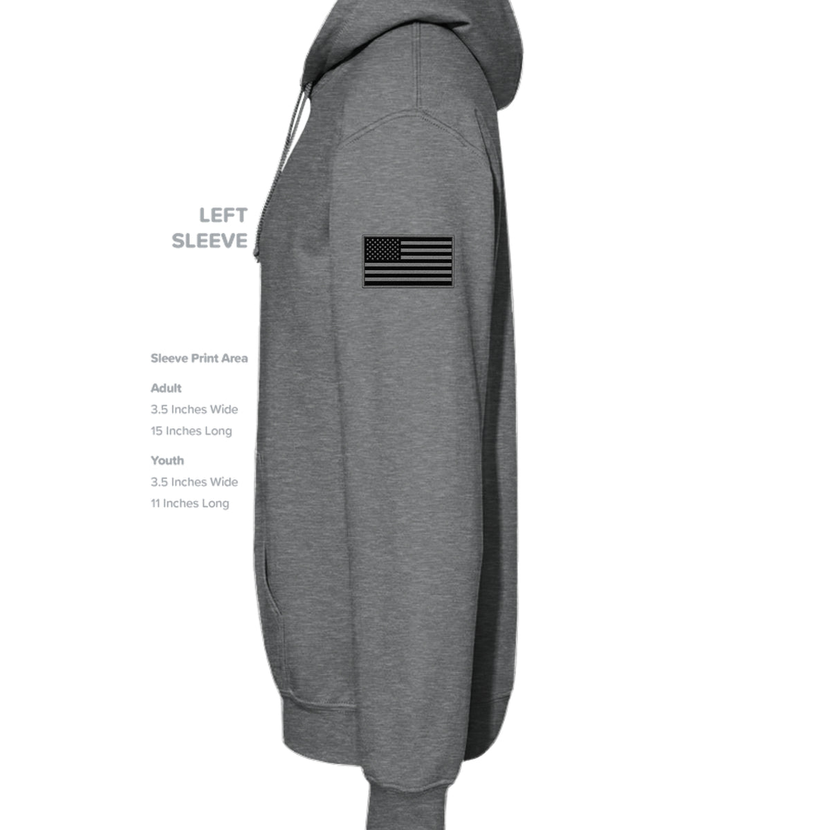 Air Force JTAC Hoodie - Fan Charcoal Heather (Left Sleeve) | Ironsight Syndicate