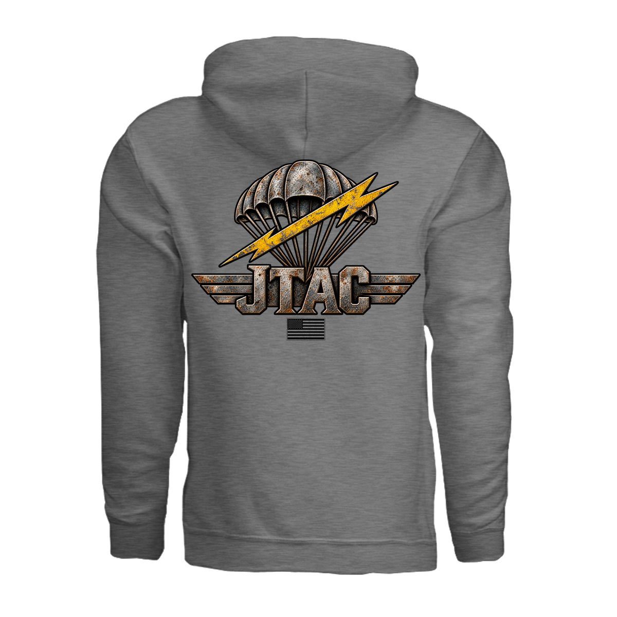 Air Force JTAC Hoodie - Graphite Heather (Back) | Ironsight Syndicate