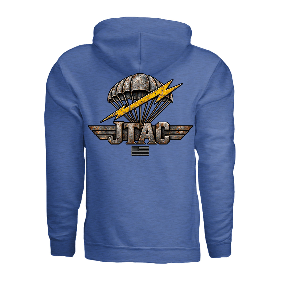 Air Force JTAC Hoodie - Heather Deep Royal (Back) | Ironsight Syndicate