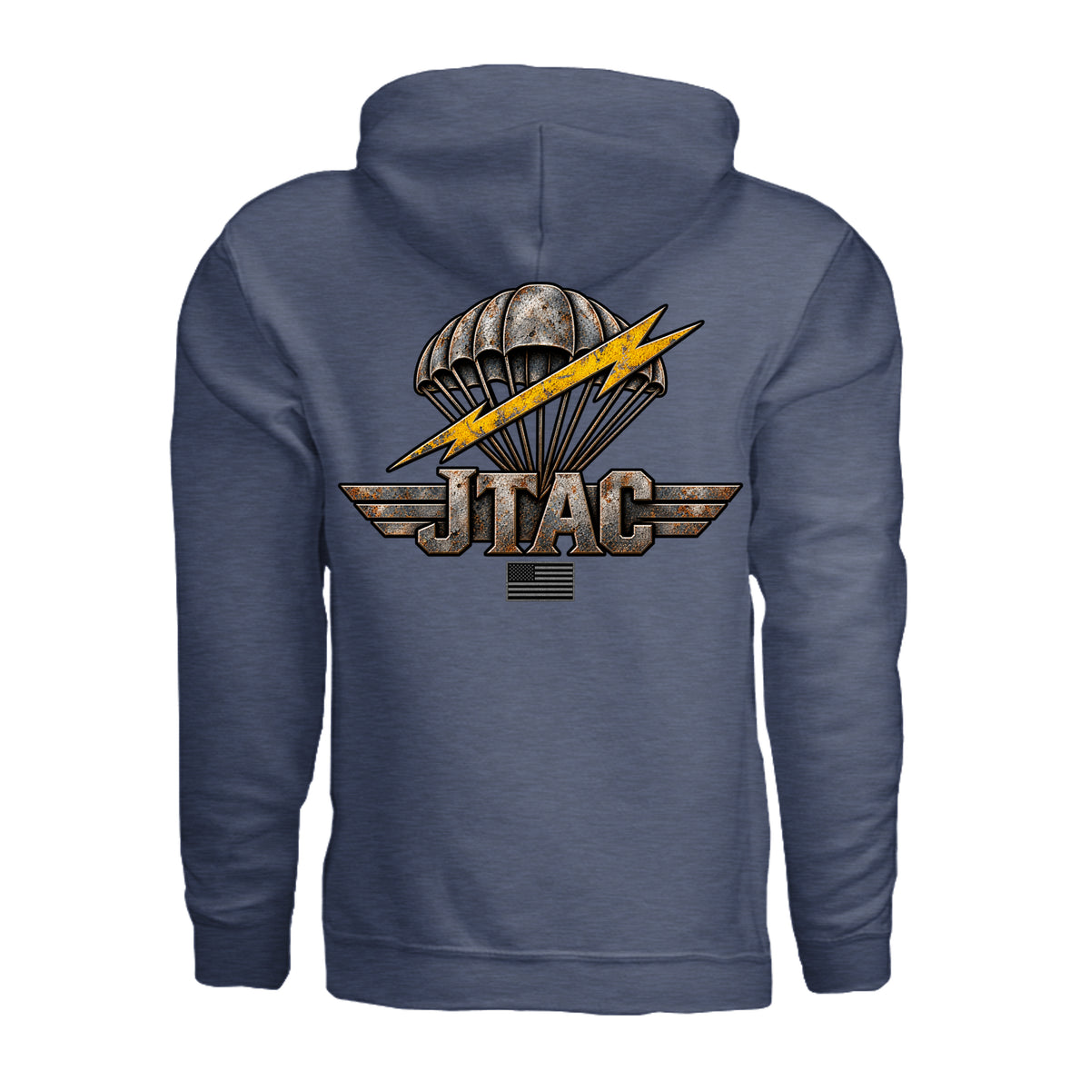 Air Force JTAC Hoodie - Heather Sport Dark Navy (Back) | Ironsight Syndicate