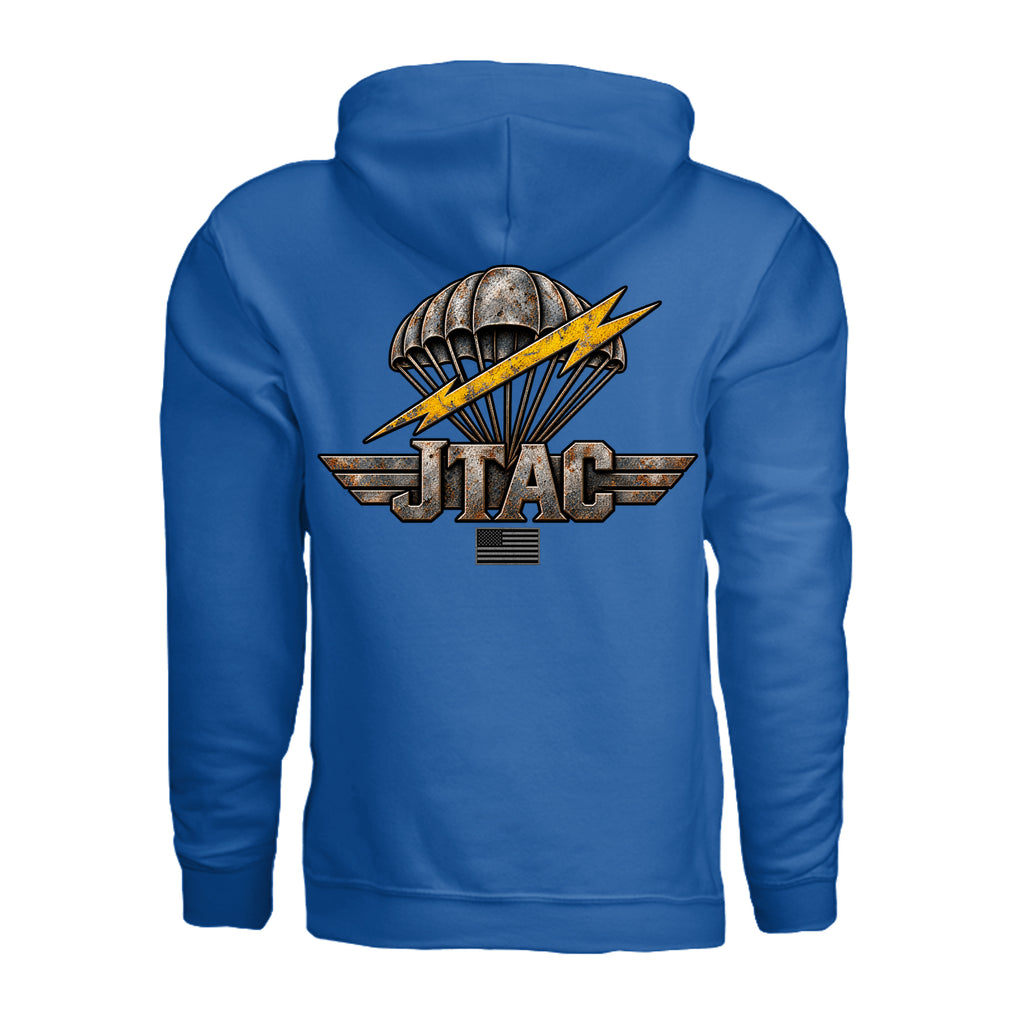 Air Force JTAC Hoodie - Neon Blue (Back) | Ironsight Syndicate