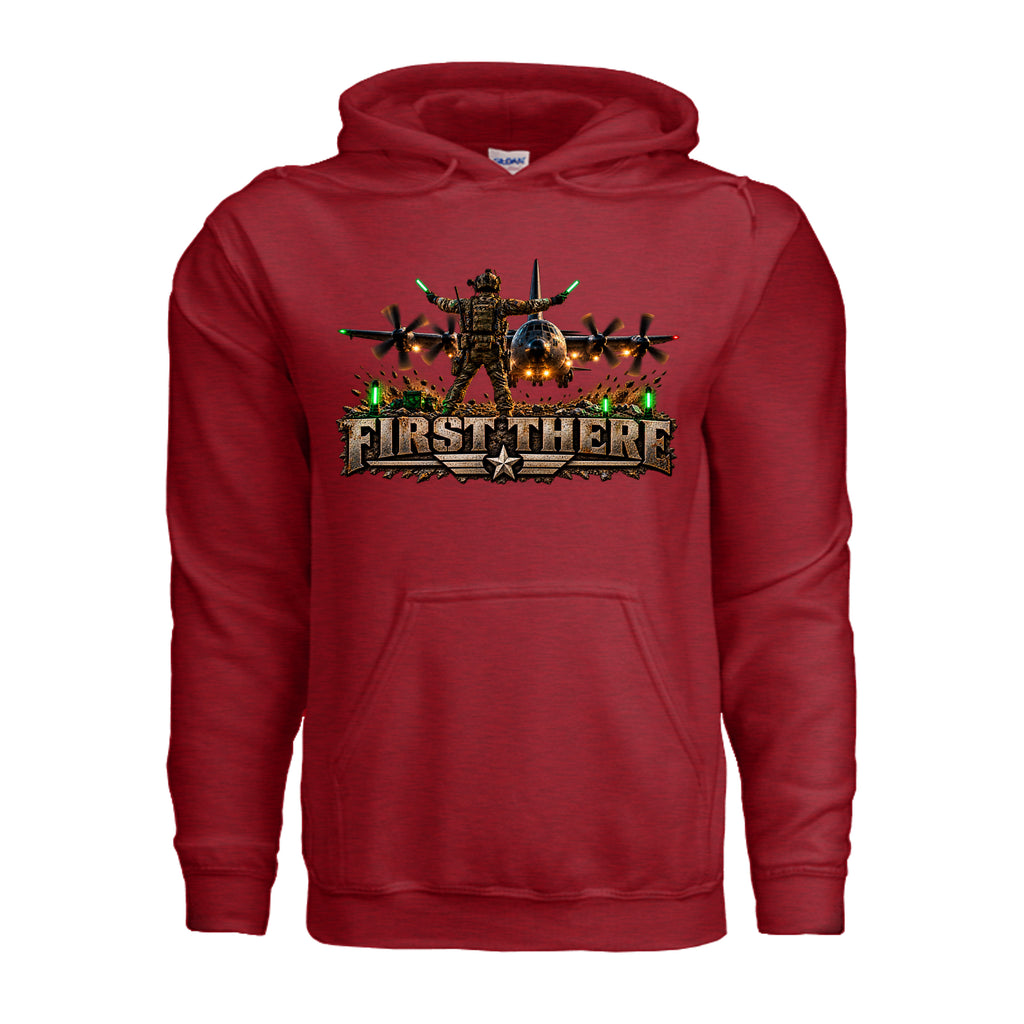 Combat Controller First There Hoodie - Antique Cherry Red | Ironsight Syndicate