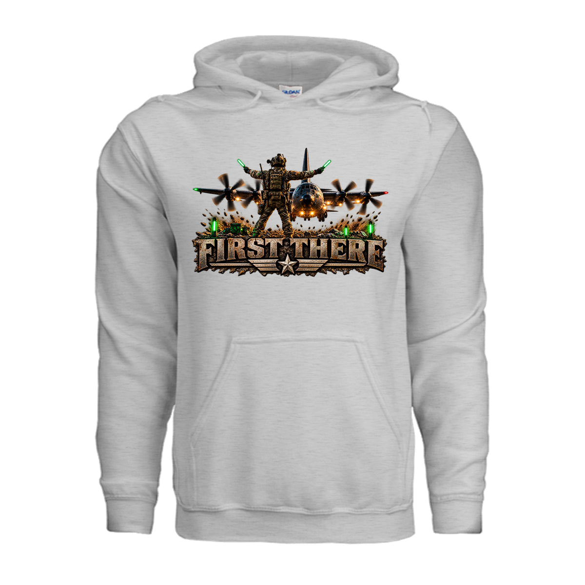 Combat Controller First There Hoodie - Ash | Ironsight Syndicate