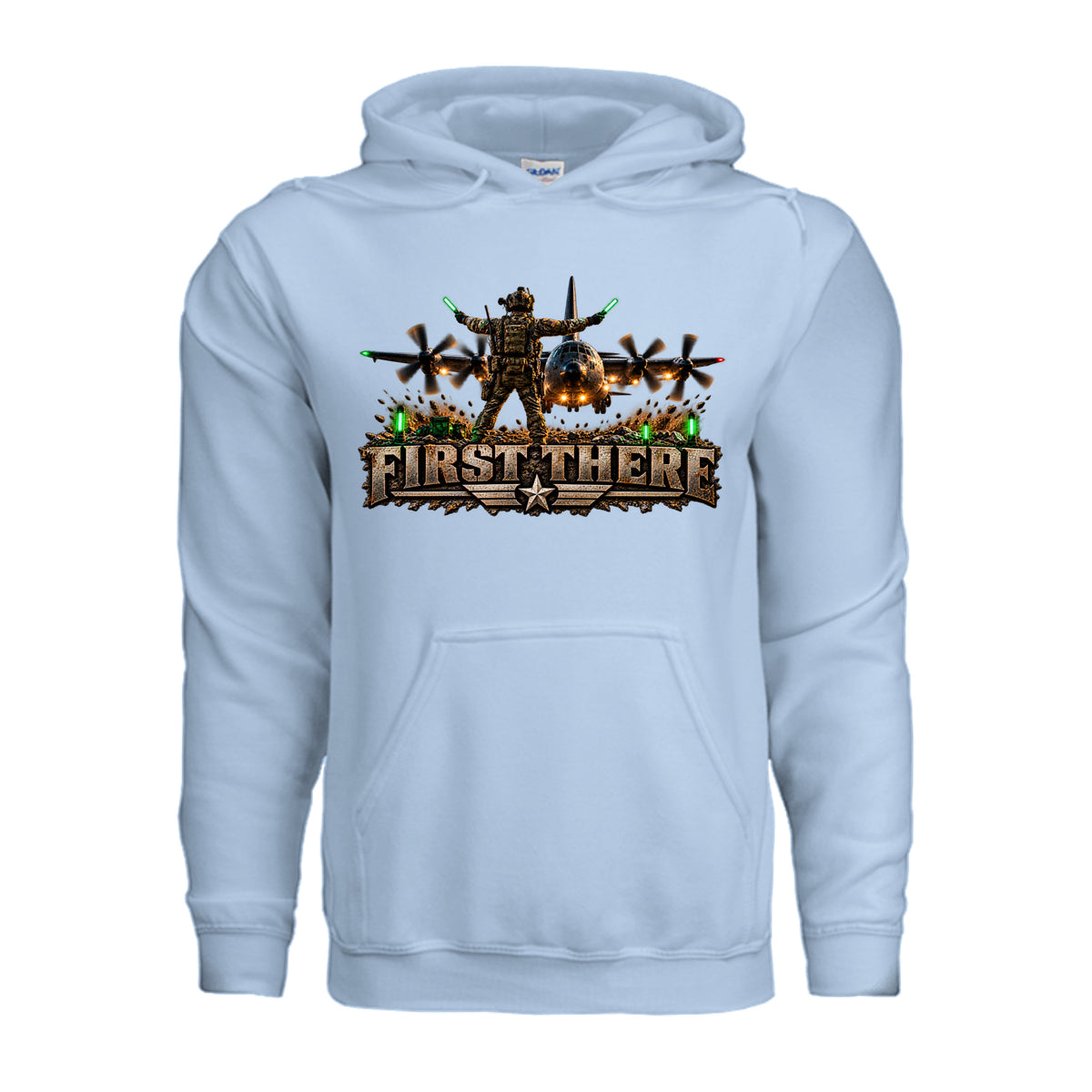 Combat Controller First There Hoodie - Light Blue | Ironsight Syndicate