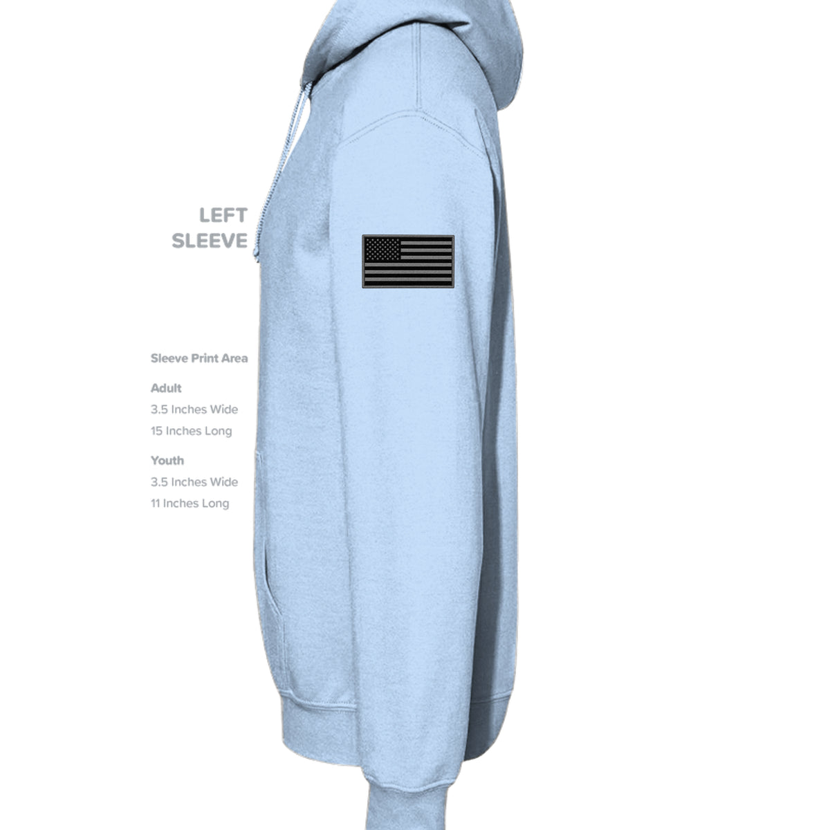 Combat Controller First There Hoodie - Light Blue (Left Sleeve) | Ironsight Syndicate