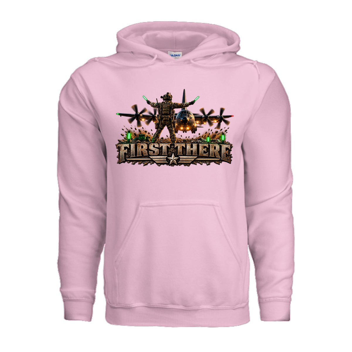 Combat Controller First There Hoodie - Light Pink | Ironsight Syndicate