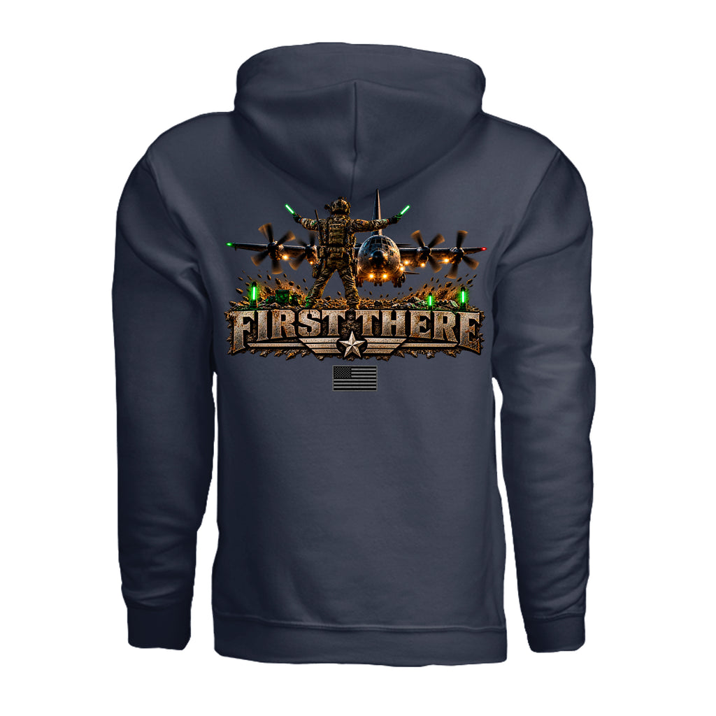 Combat Controller First There Hoodie - Navy (Back) | Ironsight Syndicate