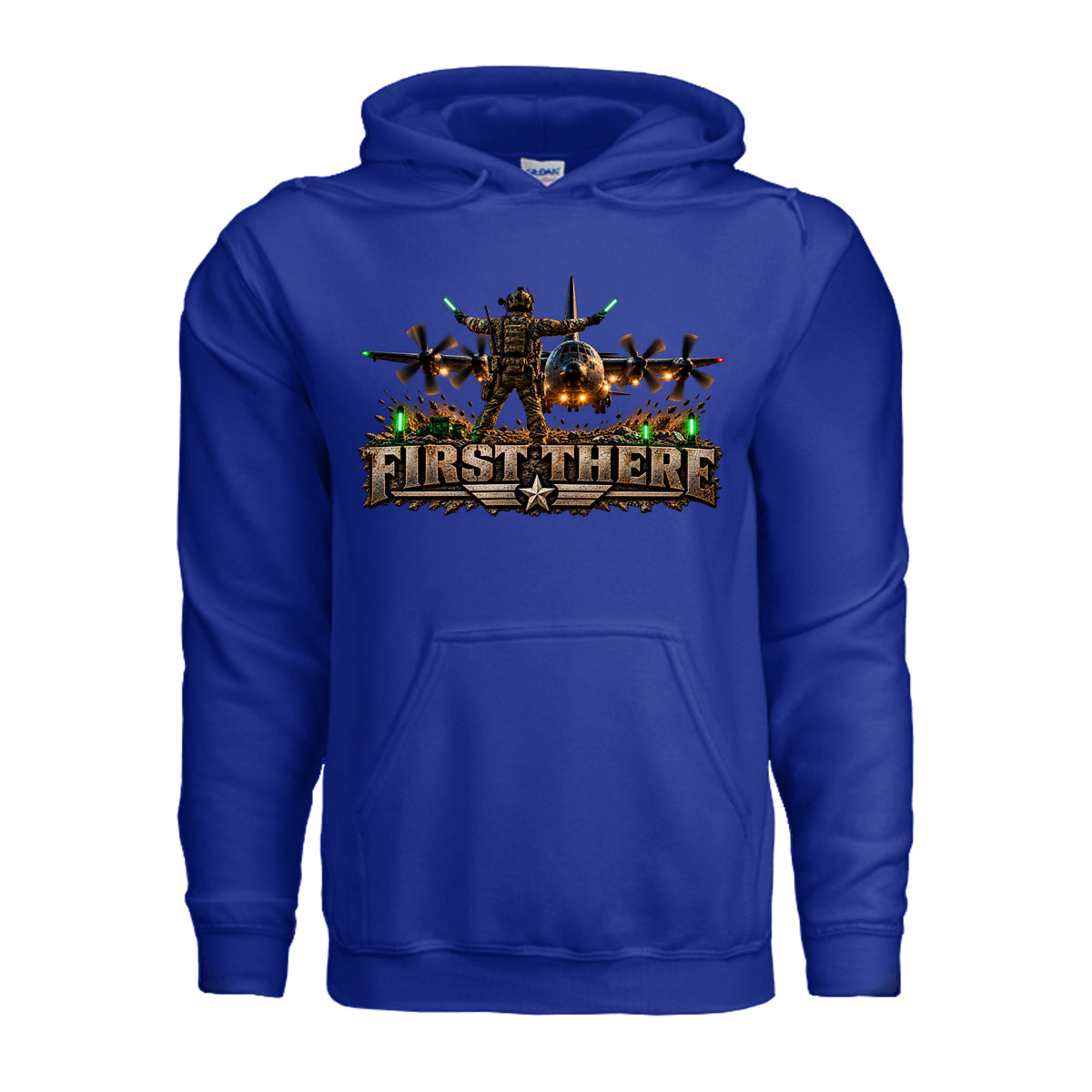 Combat Controller First There Hoodie - Royal | Ironsight Syndicate