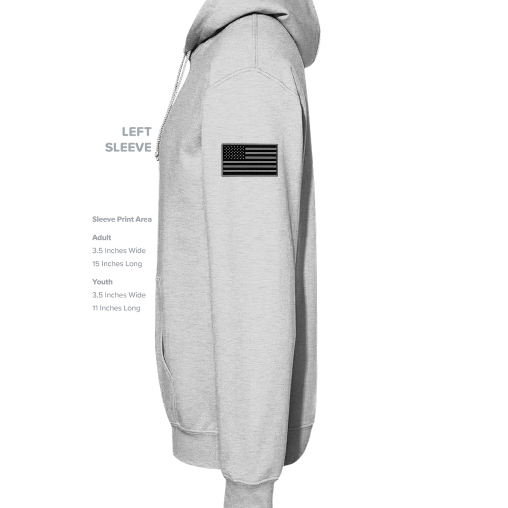 All I Want for Christmas Is Freedom Hoodie - Ash (Left Sleeve) | Ironsight Syndicate