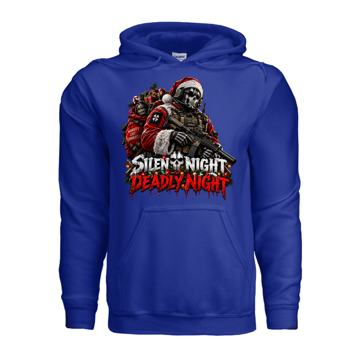 Silent Night Deadly Night Ghost Hoodie - Royal | Ironsight Syndicate