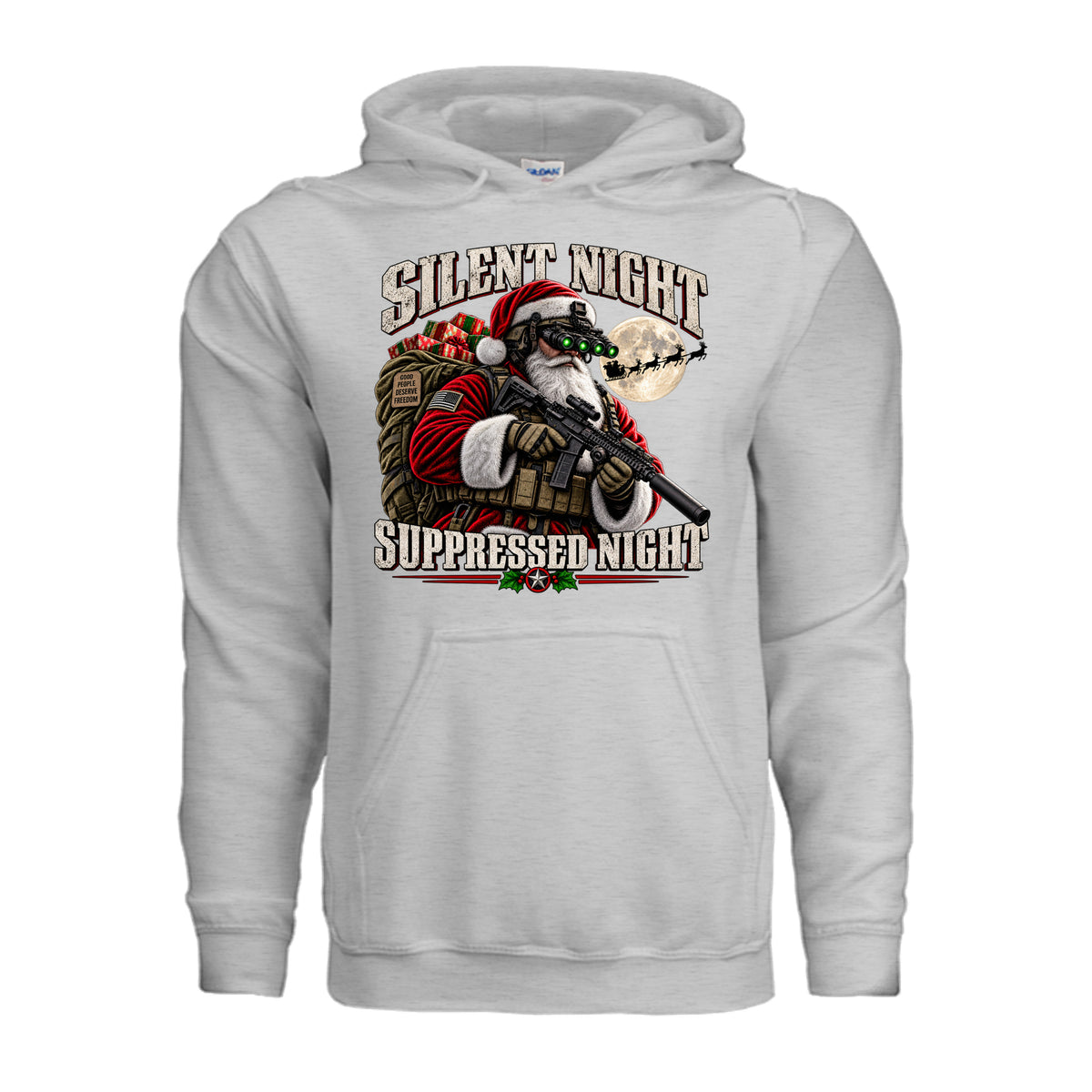 Silent Night Suppressed Night Hoodie - Ash | Ironsight Syndicate