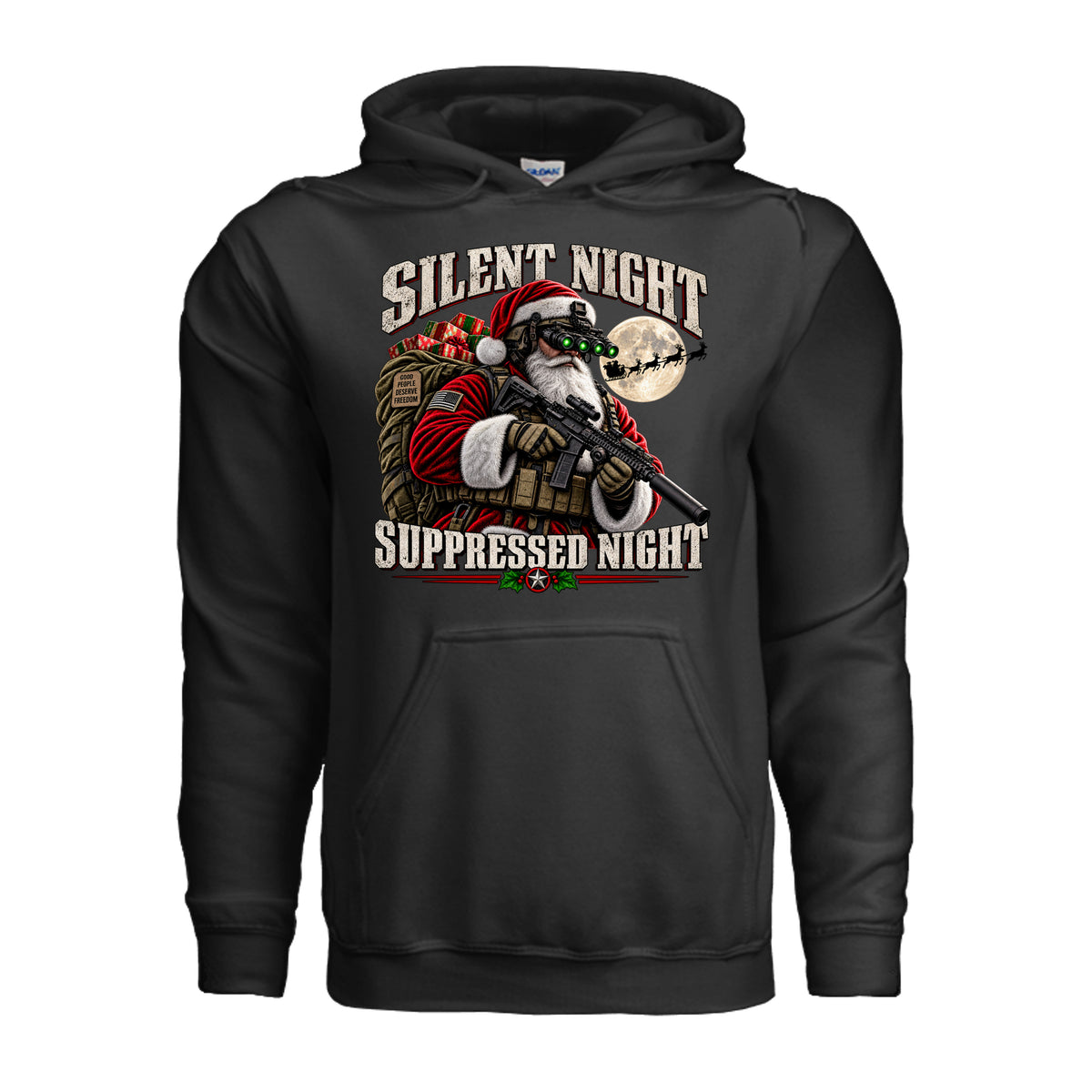 Silent Night Suppressed Night Hoodie - Black | Ironsight Syndicate