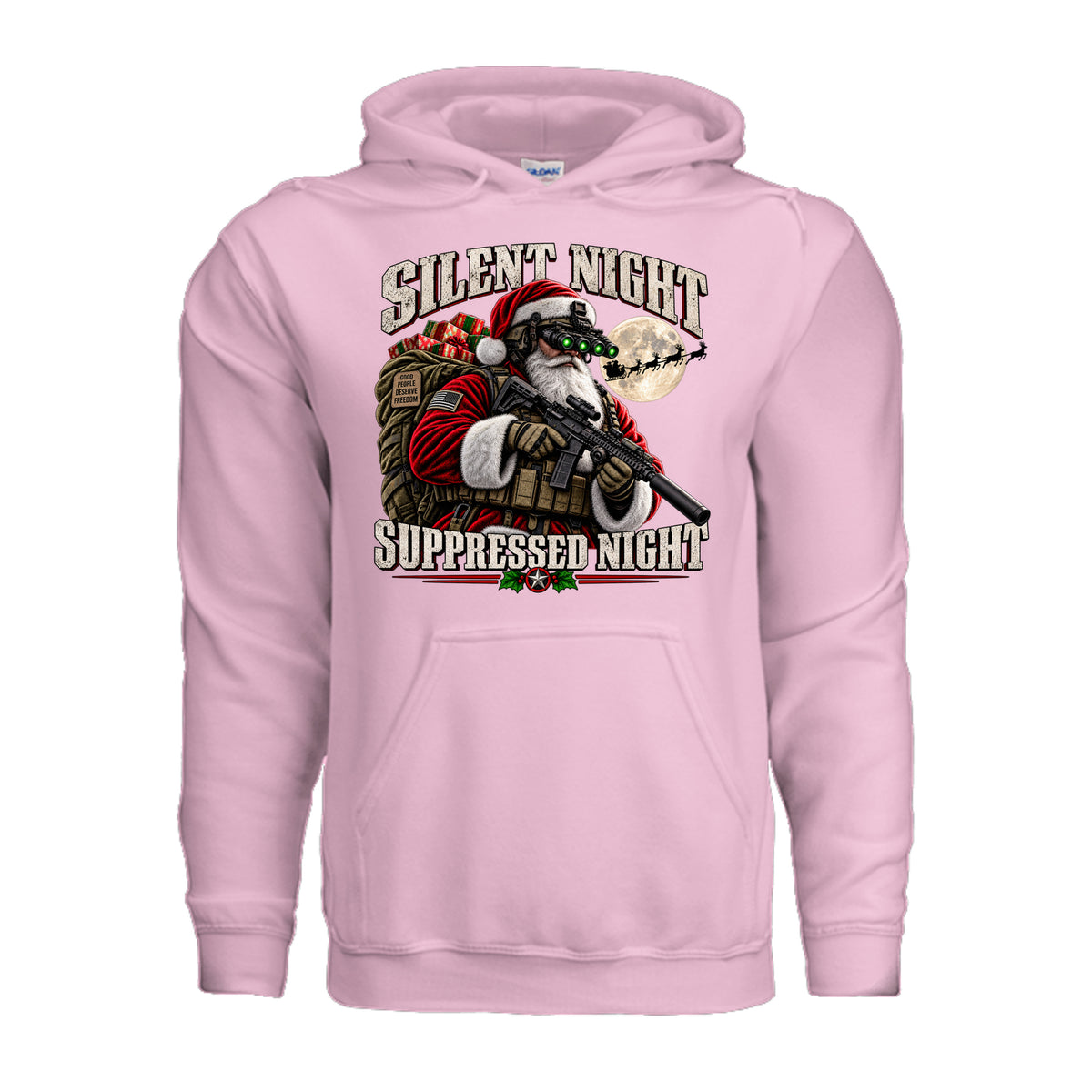 Silent Night Suppressed Night Hoodie - Light Pink | Ironsight Syndicate