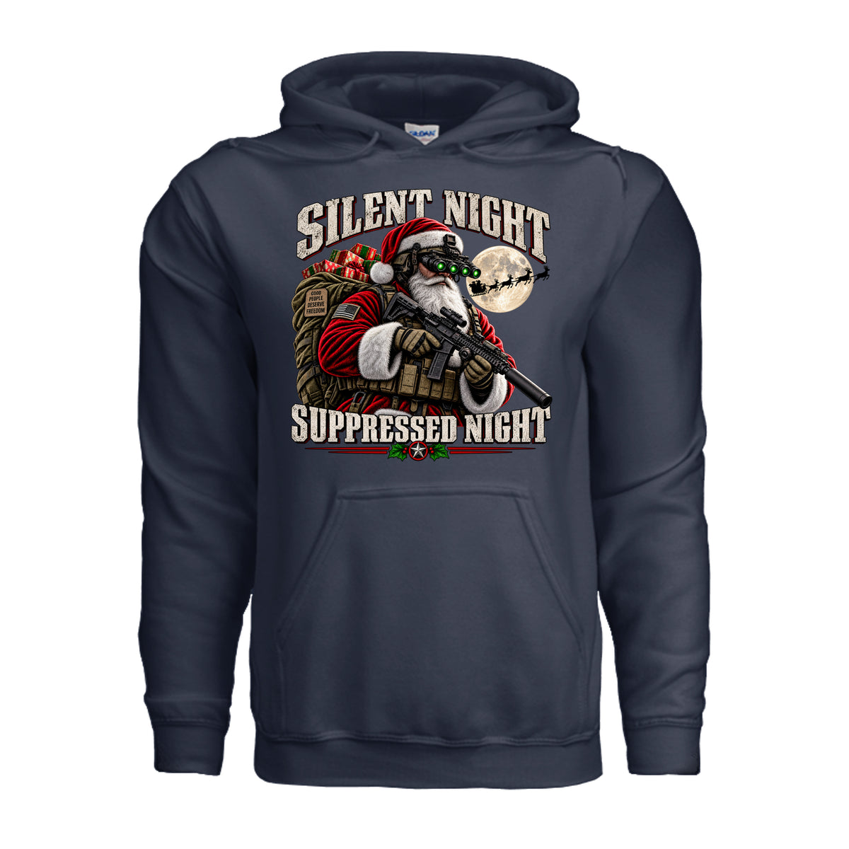 Silent Night Suppressed Night Hoodie - Navy | Ironsight Syndicate