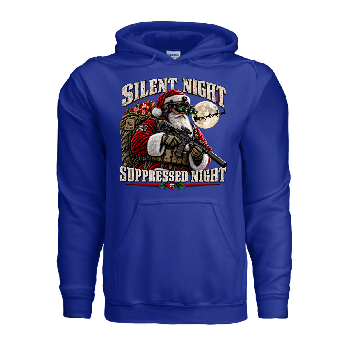 Silent Night Suppressed Night Hoodie - Royal | Ironsight Syndicate