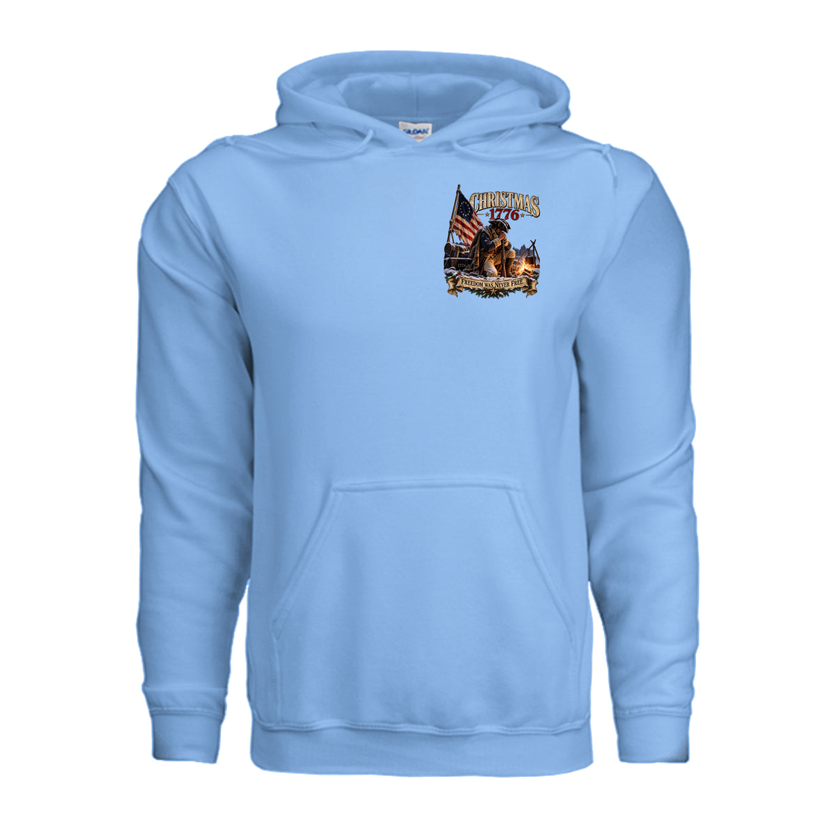 Christmas 1776 Hoodie - Carolina Blue | Ironsight Syndicate