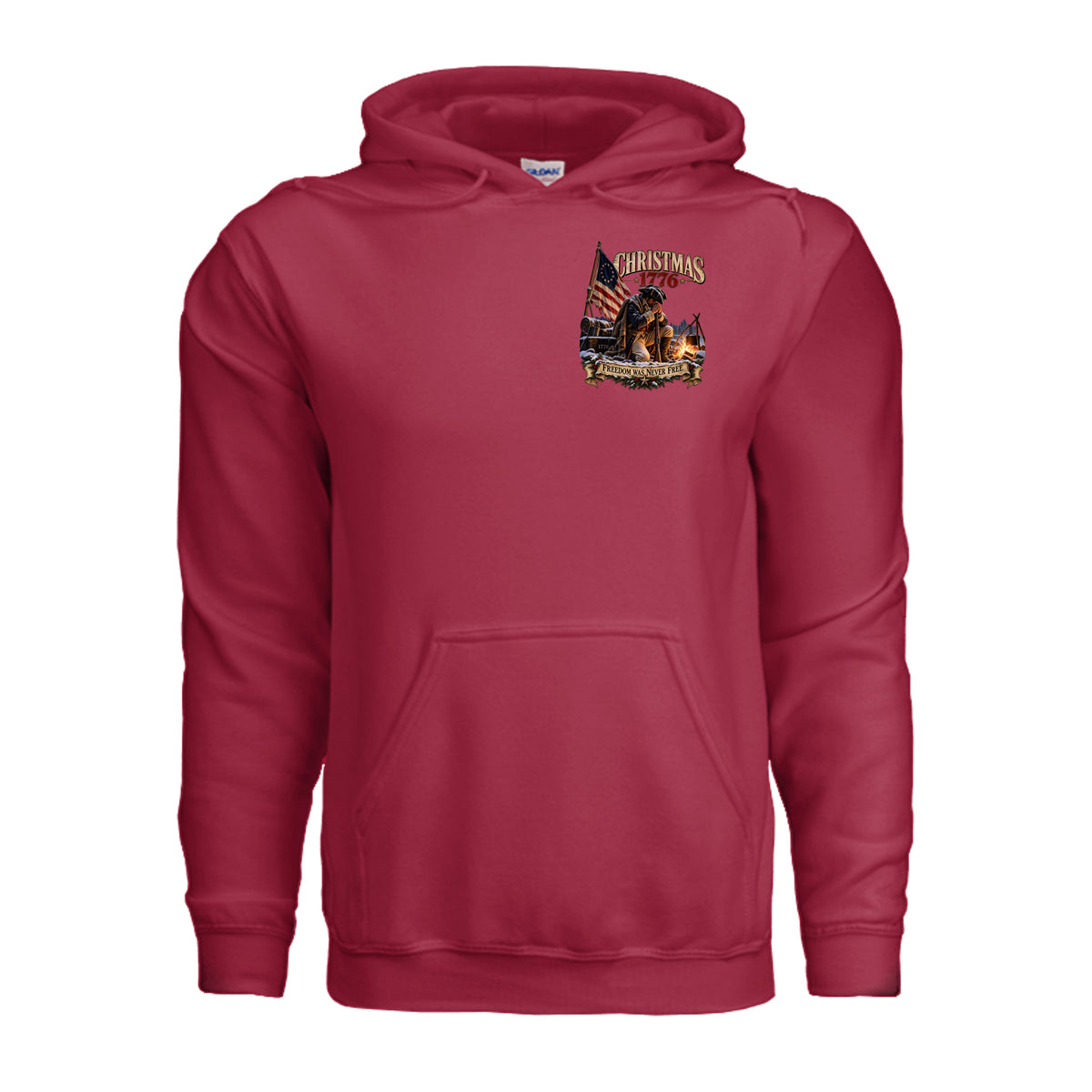 Christmas 1776 Hoodie - Cherry Red | Ironsight Syndicate