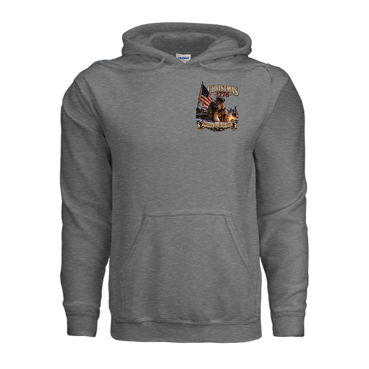 Christmas 1776 Hoodie - Fan Charcoal Heather | Ironsight Syndicate