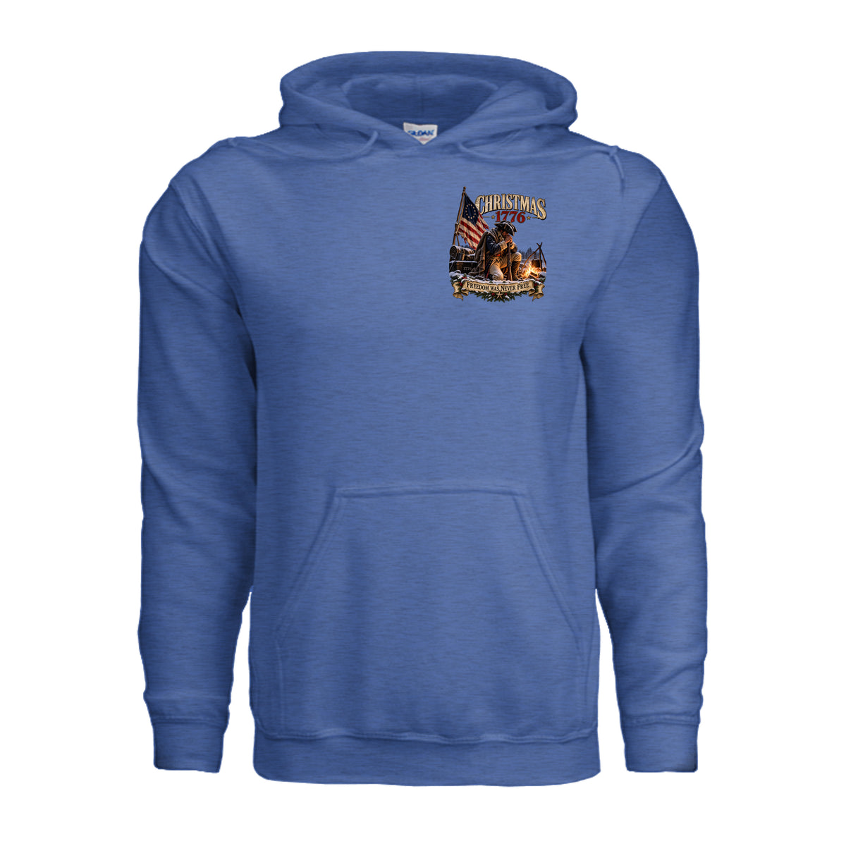 Christmas 1776 Hoodie - Heather Deep Royal | Ironsight Syndicate