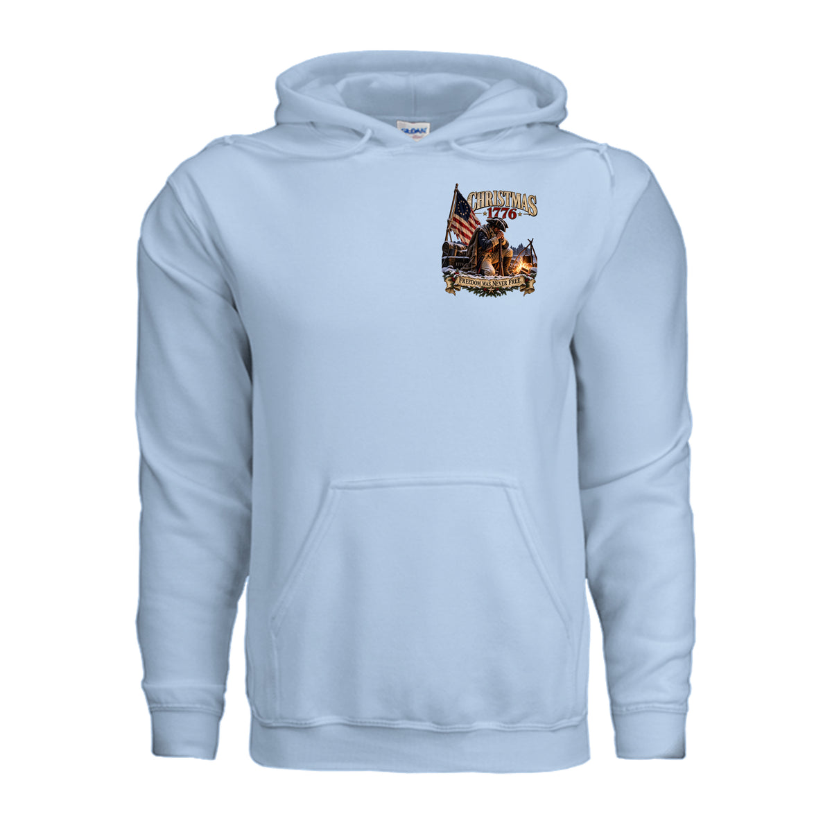 Christmas 1776 Hoodie - Light Blue | Ironsight Syndicate