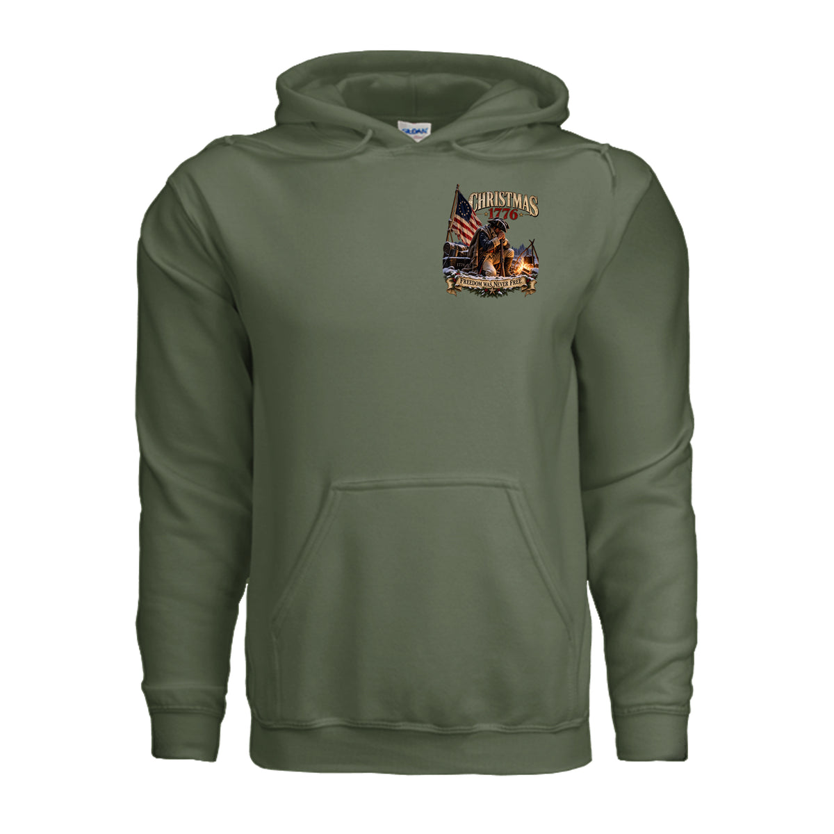 Christmas 1776 Hoodie - Military Green | Ironsight Syndicate