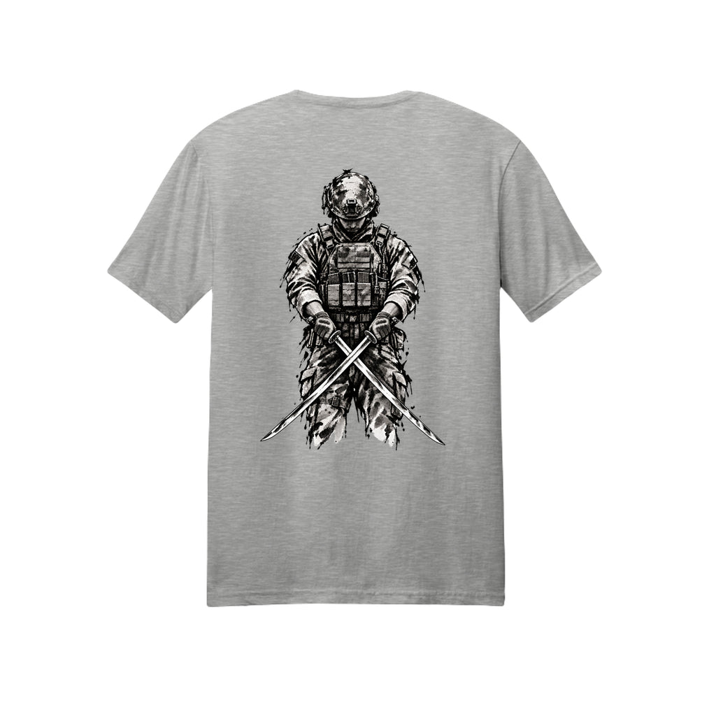 The Warrior's Path T-Shirt - Ash (Back) | Ironsight Syndicate