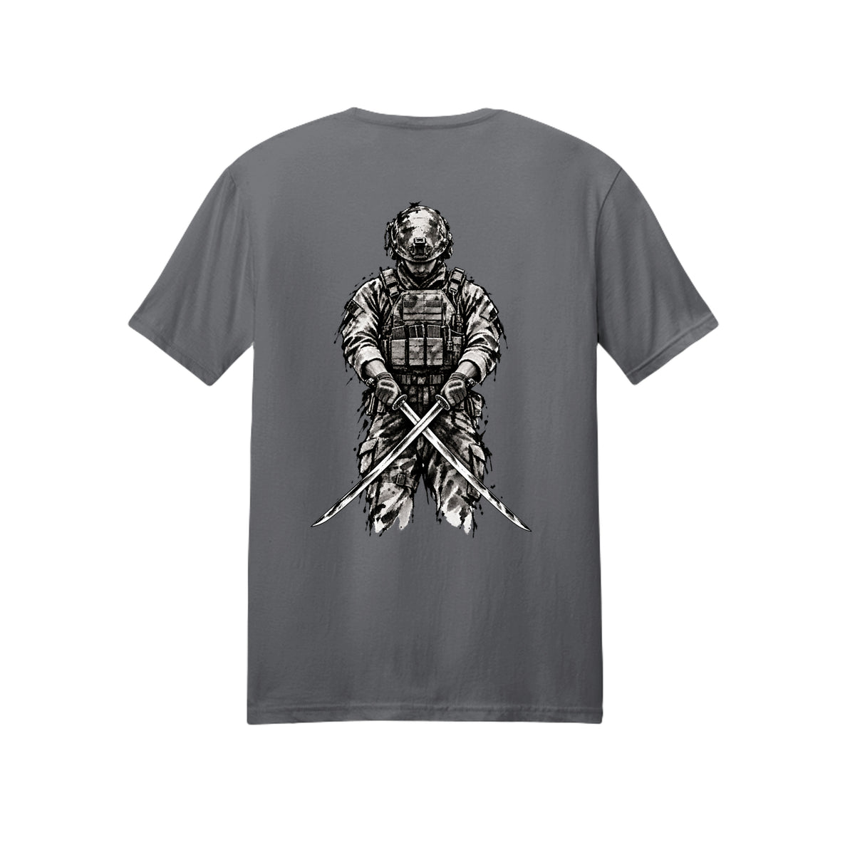 The Warrior's Path T-Shirt - Charcoal (Back) | Ironsight Syndicate