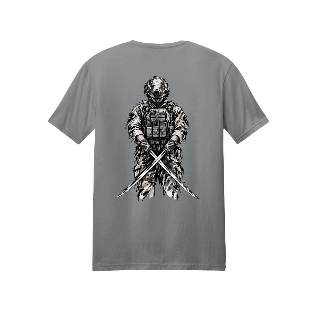 The Warrior's Path T-Shirt - Gravel (Back) | Ironsight Syndicate