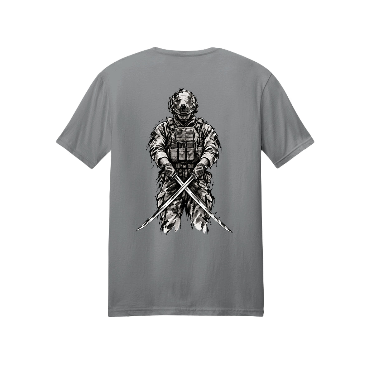The Warrior's Path T-Shirt - Gravel (Back) | Ironsight Syndicate