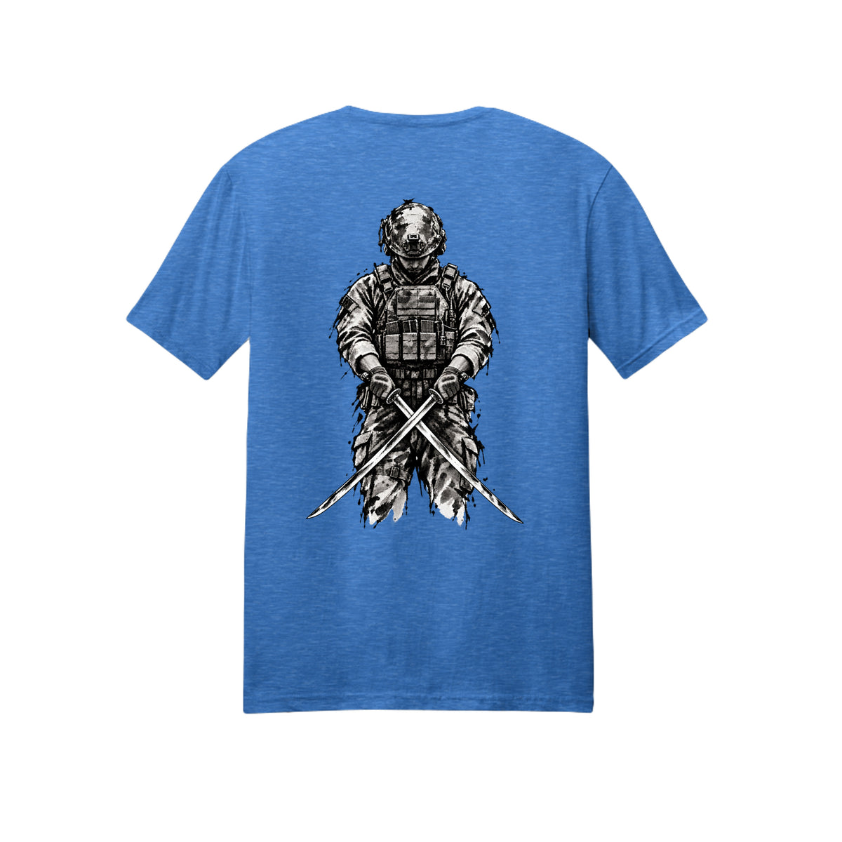 The Warrior's Path T-Shirt - Heather Royal (Back) | Ironsight Syndicate