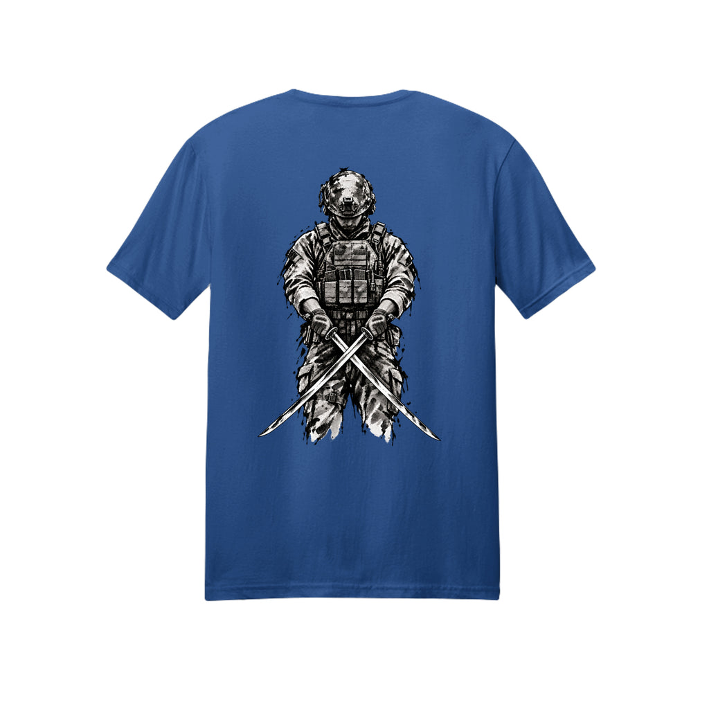 The Warrior's Path T-Shirt - Royal (Back) | Ironsight Syndicate